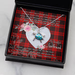 Sea Turtle Necklace Gift for My Beautiful Girlfriend Valentines Necklace Clan MacLeod Of Raasay Tartan Blue Turtle Necklace