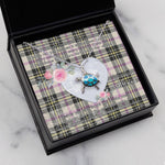 Sea Turtle Necklace Gift for My Beautiful Girlfriend Valentines Necklace Clan MacPherson Dress Ancient Tartan Blue Turtle Necklace