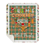 Personalized Gift Tartan Plaid Blanket Clan Pollock Hunting With Christmas Cookie Baking Crew Christmas Gift Sherpa Blanket, tartan sherpa blanket,buffalo plaid sherpa blanket,christmas sherpa blanket,Christmas Throw Blanket,green plaid sherpa blanket,green sherpa blanket
