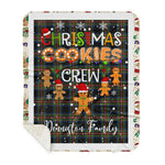 Personalized Gift Tartan Plaid Blanket Clan Denniston With Christmas Cookie Baking Crew Christmas Gift Sherpa Blanket, tartan sherpa blanket,buffalo plaid sherpa blanket,christmas sherpa blanket,Christmas Throw Blanket,green plaid sherpa blanket,green sherpa blanket