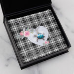 Sea Turtle Necklace Gift for My Beautiful Girlfriend Valentines Necklace Clan Menzies Modern Tartan Blue Turtle Necklace