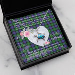 Sea Turtle Necklace Gift for My Beautiful Girlfriend Valentines Necklace Clan Blair Modern Tartan Blue Turtle Necklace
