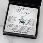 Opal Turtle Necklace - To My Beautiful Mom - I'm So Blessed That You Are My Mother - Love Your Son, Mother's Day Necklace