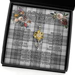 To My Beautiful Soulmate Sunflower Necklace In Your Eyes I Have Found My Home Clan Glen Grey Tartan Jewelry For Girlfriend, Tartan Sunflower Pendant Necklace, Scottish Tartan Jewelry, valentine necklace, necklace girlfriend, necklace for wife, cute necklaces for girlfriend, jewelry for girlfriend, to my soulmate necklace, to my future wife necklace