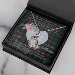 Rising Phoenix Necklace - Valentine Necklace Clan Urquhart Tartan Gift for Girlfriend, Gift for My Wife Rising Phoenix Necklace