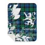 Sherpa Blanket - Tartan Blanket Thistle and Lion Scottish Clan Blackwatch Ancient Plaid Blanket, plaid sherpa blanket queen,purple sherpa blanket,queen sherpa blanket,queen size sherpa blanket,red sherpa blanket,scottish tartan blankets,sherpa blanket,sherpa christmas blanket