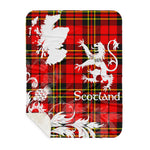 Sherpa Blanket - Tartan Blanket Thistle and Lion Scottish Clan Brodie Plaid Blanket, plaid sherpa blanket queen,purple sherpa blanket,queen sherpa blanket,queen size sherpa blanket,red sherpa blanket,scottish tartan blankets,sherpa blanket,sherpa christmas blanket