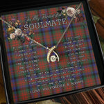 To My Beautiful Soulmate Necklace In Your Eyes I Have Found My Home Clan MacDuff Hunting Modern Tartan Wishbone Dancing Necklace