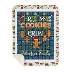Personalized Gift Tartan Plaid Blanket Clan Robertson Hunting Ancient With Christmas Cookie Baking Crew Christmas Gift Sherpa Blanket, tartan sherpa blanket,buffalo plaid sherpa blanket,christmas sherpa blanket,Christmas Throw Blanket,green plaid sherpa blanket,green sherpa blanket
