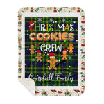 Personalized Gift Tartan Plaid Blanket Clan Campbell Of Breadalbane Modern With Christmas Cookie Baking Crew Christmas Gift Sherpa Blanket, tartan sherpa blanket,buffalo plaid sherpa blanket,christmas sherpa blanket,Christmas Throw Blanket,green plaid sherpa blanket,green sherpa blanket