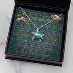 Sea Turtle Necklace To My Beautiful Soulmate Necklace In Your Eyes I Have Found My Home Clan Carmichael Tartan Blue Turtle Necklace