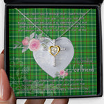 Gift For My Beautiful Girlfriend Necklace Valentine Necklace Clan Galloway Hunting Tartan Cross Dancing Necklace Scottish Tartan Jewelry