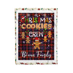 Personalized Gift Tartan Plaid Blanket Clan Broun With Christmas Cookie Baking Crew Christmas Gift Blanket, Plaid Blanket, Christmas Fleece Blanket, Christmas Blanket, Tartan Blanket, Scottish Blanket, Scotland Blanket, Family Name Blanket, Custom Blanket, Personalized Blanket