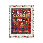 Personalized Gift Tartan Plaid Blanket Clan Robertson With Christmas Cookie Baking Crew Christmas Gift Blanket, Plaid Blanket, Christmas Fleece Blanket, Christmas Blanket, Tartan Blanket, Scottish Blanket, Scotland Blanket, Family Name Blanket, Custom Blanket, Personalized Blanket