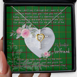 Gift For My Beautiful Girlfriend Necklace Valentine Necklace Clan Tribe of Mar Tartan Cross Dancing Necklace Scottish Tartan Jewelry