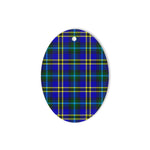 Weir Modern Tartan Oval Ornaments, Christmas Tree Ornament, Plaid Christmas Ornaments, Ceramic Oval Christmas Tree Decoration, Tartan Oval Ornaments, Christmas Tree Ornament, Plaid Christmas Ornaments, Ceramic Oval Christmas Tree Decoration
