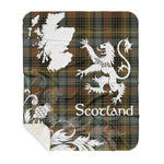 Sherpa Blanket - Tartan Blanket Thistle and Lion Scottish Clan Stewart Hunting Weathered Plaid Blanket, plaid sherpa blanket queen,purple sherpa blanket,queen sherpa blanket,queen size sherpa blanket,red sherpa blanket,scottish tartan blankets,sherpa blanket,sherpa christmas blanket