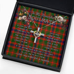 To My Beautiful Soulmate Necklace In Your Eyes I Have Found My Home Clan Nithsdale Tartan Cross Dancing Necklace