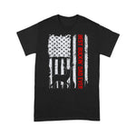 Scotstee Shop - USA Flag Best Buckin' Dad Ever Deer Hunting Fathers Day Gift 4th Of July Shirt