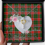 Gift For My Beautiful Girlfriend Necklace Valentine Necklace Clan Pollock Tartan Cross Dancing Necklace Scottish Tartan Jewelry