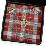 To My Beautiful Soulmate Sunflower Necklace In Your Eyes I Have Found My Home Clan MacFie Tartan Jewelry For Girlfriend, Tartan Sunflower Pendant Necklace, Scottish Tartan Jewelry, valentine necklace, necklace girlfriend, necklace for wife, cute necklaces for girlfriend, jewelry for girlfriend, to my soulmate necklace, to my future wife necklace
