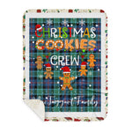 Personalized Gift Tartan Plaid Blanket Clan MacTaggart With Christmas Cookie Baking Crew Christmas Gift Sherpa Blanket, tartan sherpa blanket,buffalo plaid sherpa blanket,christmas sherpa blanket,Christmas Throw Blanket,green plaid sherpa blanket,green sherpa blanket