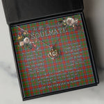 To My Beautiful Soulmate Necklace In Your Eyes I Have Found My Home Clan Grant of Monymusk Tartan Crown Pendant Necklace