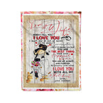 Scotstee Shop - Personalized Gift Husband To My Wife Letter Lovely Present Fleece Blanket