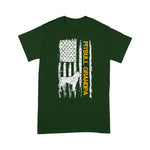 Scotstee Shop - Vintage USA American Flag Pitbull Grandpa Pittie Silhouette 4th Of July Shirt