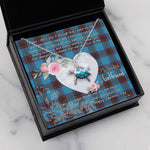 Sea Turtle Necklace Gift for My Beautiful Girlfriend Valentines Necklace Clan Home Ancient Tartan Blue Turtle Necklace