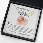Love Dancing Necklace - Mom Necklace Gift, To My Loving Mom Neckalce, You Held Me When Times were Tough, You are My Rock