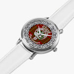 Clark Scottish Clan Tartan Crest Badge Silver Automatic Watch Size 46mm