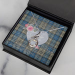 Rising Phoenix Necklace - Valentine Necklace Clan Napier Ancient Tartan Gift for Girlfriend, Gift for My Wife Rising Phoenix Necklace