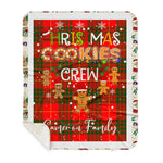 Personalized Gift Tartan Plaid Blanket Clan Cameron Modern With Christmas Cookie Baking Crew Christmas Gift Sherpa Blanket, tartan sherpa blanket,buffalo plaid sherpa blanket,christmas sherpa blanket,Christmas Throw Blanket,green plaid sherpa blanket,green sherpa blanket