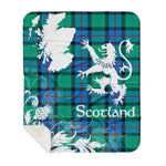 Sherpa Blanket - Tartan Blanket Thistle and Lion Scottish Clan Flower Of Scotland Plaid Blanket, plaid sherpa blanket queen,purple sherpa blanket,queen sherpa blanket,queen size sherpa blanket,red sherpa blanket,scottish tartan blankets,sherpa blanket,sherpa christmas blanket