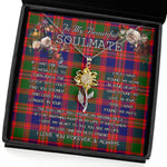 To My Beautiful Soulmate Sunflower Necklace In Your Eyes I Have Found My Home Clan MacIntyre Tartan Jewelry For Girlfriend, Tartan Sunflower Pendant Necklace, Scottish Tartan Jewelry, valentine necklace, necklace girlfriend, necklace for wife, cute necklaces for girlfriend, jewelry for girlfriend, to my soulmate necklace, to my future wife necklace