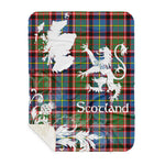 Scotstee Shop - Tartan Blanket Thistle and Lion Scottish Clan Glass Plaid Blanket - Sherpa Blanket