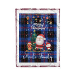 Personalized Gift Tartan Plaid Blanket Clan Maule Modem With Funny Santa Snowman Reindeer Merry Christmas Fleece Blanket, Home Living Room, Plaid Blanket, Tartan Blanket, Scottish Blanket, Buffalo fleece blanket, Christmas Blanket