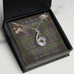 To My Beautiful Soulmate Necklace In Your Eyes I Have Found My Home Clan Cunningham Hunting Tartan Rising Phoenix Necklace
