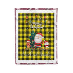 Personalized Gift Tartan Plaid Blanket Clan MacLeod of Lewis Modern With Funny Santa Snowman Reindeer Merry Christmas Fleece Blanket, Home Living Room, Plaid Blanket, Tartan Blanket, Scottish Blanket, Buffalo fleece blanket, Christmas Blanket