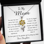 Sunflower Pendant Necklace - Mom Necklace - To Mom Necklace, Gorgeous Necklace for Mom from Daughter