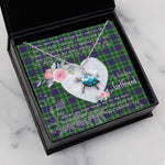 Sea Turtle Necklace Gift for My Beautiful Girlfriend Valentines Necklace Clan Duncan Tartan Blue Turtle Necklace