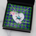 Sea Turtle Necklace Gift for My Beautiful Girlfriend Valentines Necklace Clan Armstrong Tartan Blue Turtle Necklace