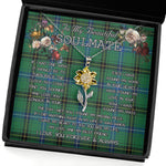 To My Beautiful Soulmate Sunflower Necklace In Your Eyes I Have Found My Home Clan Henderson Tartan Jewelry For Girlfriend, Tartan Sunflower Pendant Necklace, Scottish Tartan Jewelry, valentine necklace, necklace girlfriend, necklace for wife, cute necklaces for girlfriend, jewelry for girlfriend, to my soulmate necklace, to my future wife necklace