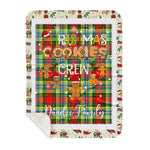 Personalized Gift Tartan Plaid Blanket Clan Dundee With Christmas Cookie Baking Crew Christmas Gift Sherpa Blanket, tartan sherpa blanket,buffalo plaid sherpa blanket,christmas sherpa blanket,Christmas Throw Blanket,green plaid sherpa blanket,green sherpa blanket