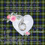 Rising Phoenix Necklace - Valentine Necklace Clan Ferguson Modern Tartan Gift for Girlfriend, Gift for My Wife Rising Phoenix Necklace