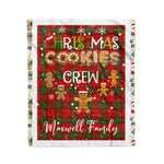 Fleece Blanket - Personalized Gift Tartan Plaid Blanket Clan Maxwell With Christmas Cookie Baking Crew Christmas Gift Fleece Blanket