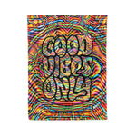 Scotstee Shop - Scotstee Shop Blanket Good Vibes Only Eyes Tide Dye Hippie Fleece Blanket