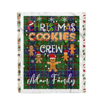 Personalized Gift Tartan Plaid Blanket Clan Adam Hunting With Christmas Cookie Baking Crew Christmas Gift Blanket, Plaid Blanket, Christmas Fleece Blanket, Christmas Blanket, Tartan Blanket, Scottish Blanket, Scotland Blanket, Family Name Blanket, Custom Blanket, Personalized Blanket