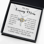 Cross Dancing Necklace - To My Loving Mom - Your Warmth Gve Me Comfort Mother's Day Gift Necklace Form Son